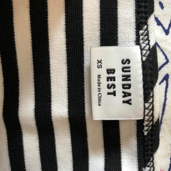 Aritzia Sunday Best striped bodysuit - Picture 4 of 4
